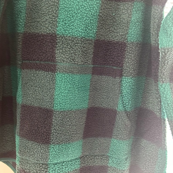 Nice sherpa Women's Fleece Quarter-Zip Sweatshirt green/black - Picture 3 of 5